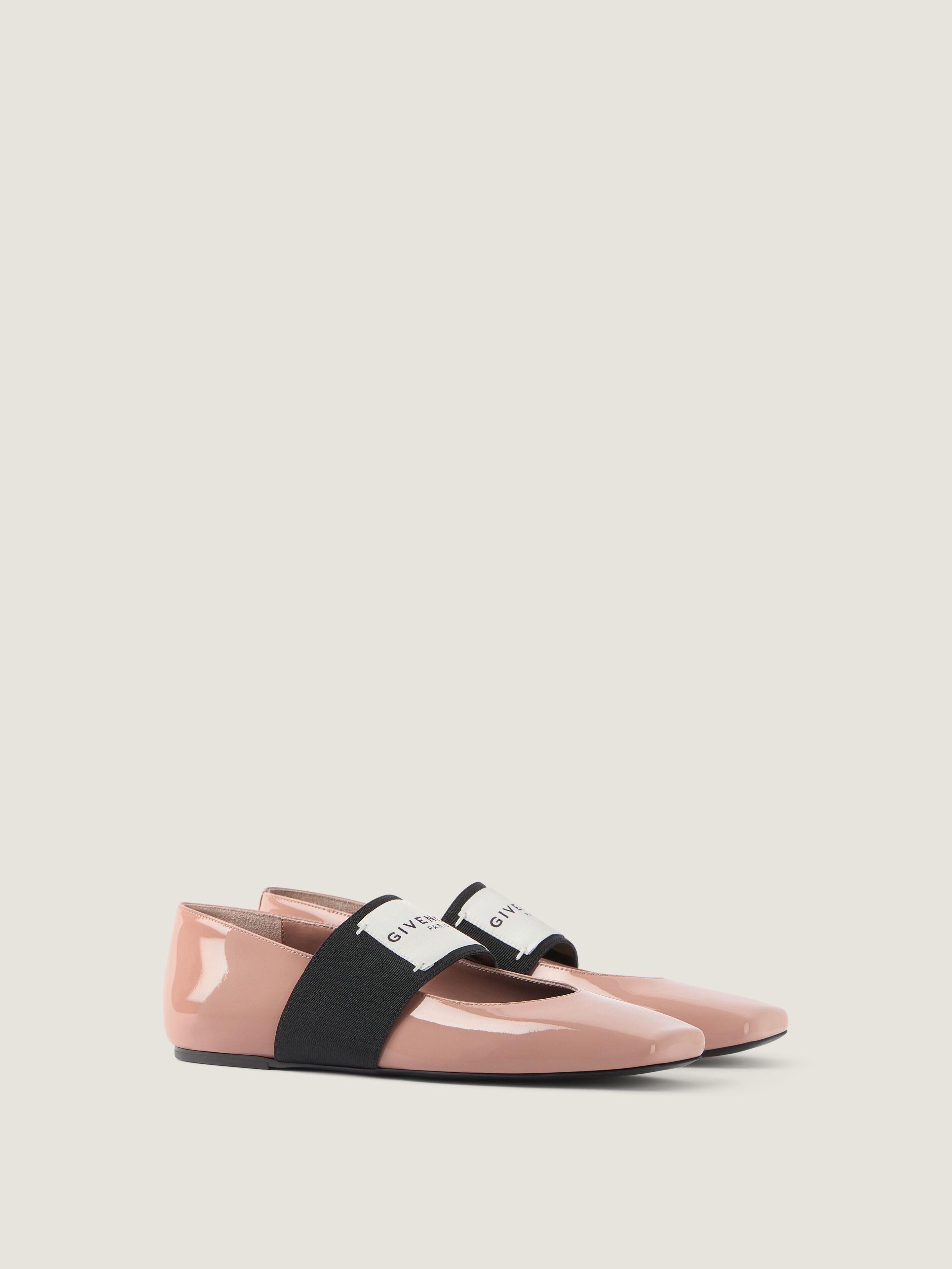 Sliced Square ballerinas in patent leather